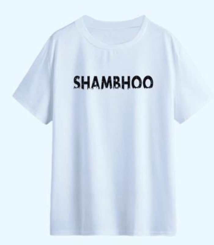 white-Half-Sleeve-Shambhoo-name-t-shirt